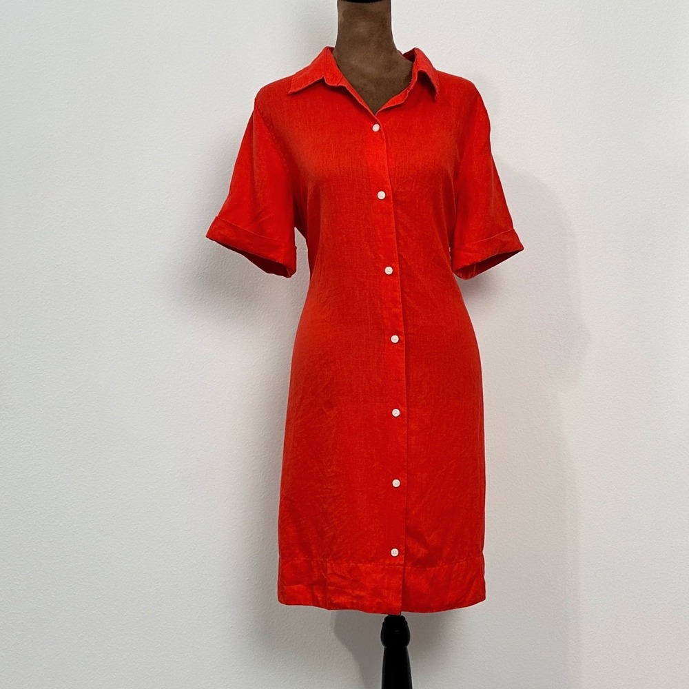 Wilfred Aritzia Shirt Dress Womens Medium orange